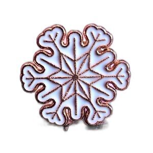 White Snowflake‎ Enamel Pin